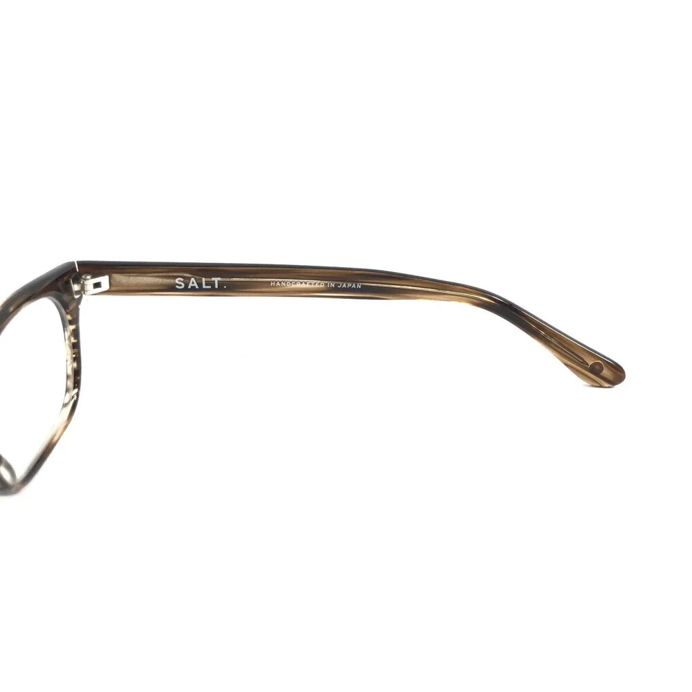 Salt. Eyeglasses Frames ADLER BT Brown Brownstone Horn Rim Browline 49-21-145